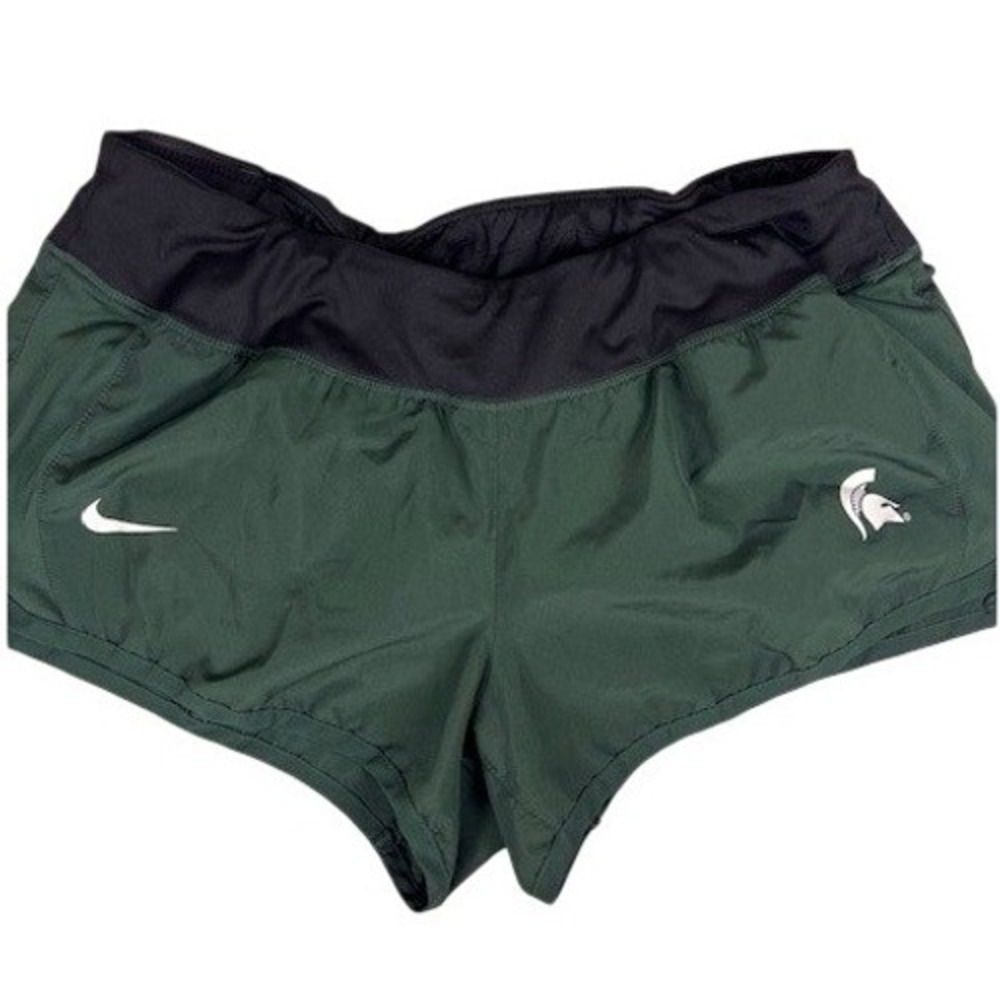 Nike Michigan State Spartans DRI-FIT Running Shorts Green  Athletic‎ Women